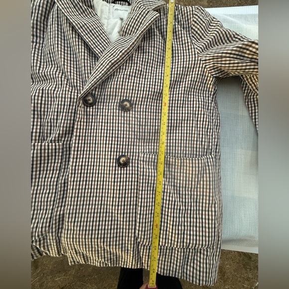 NWOT WOMENS  Checkered Double-Breasted Coat small - Picture 10 of 11